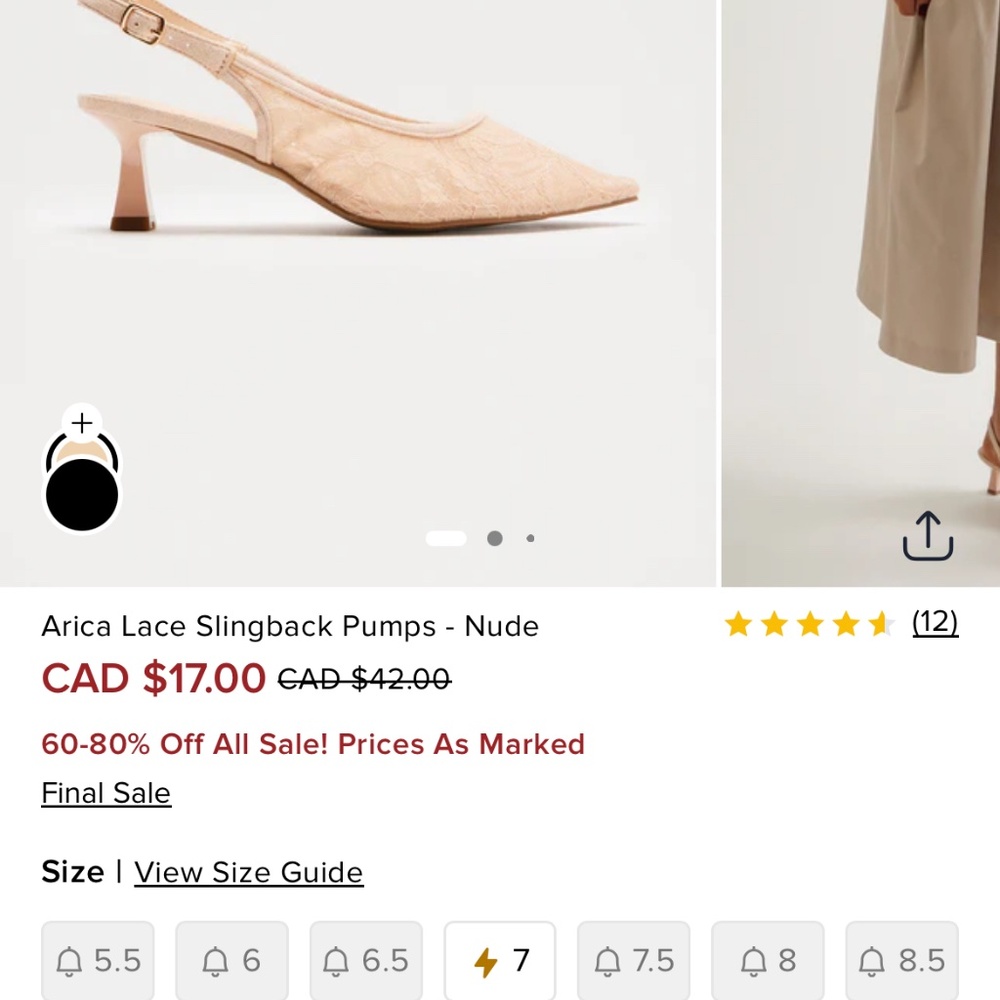 Fashion nova lace sling backs